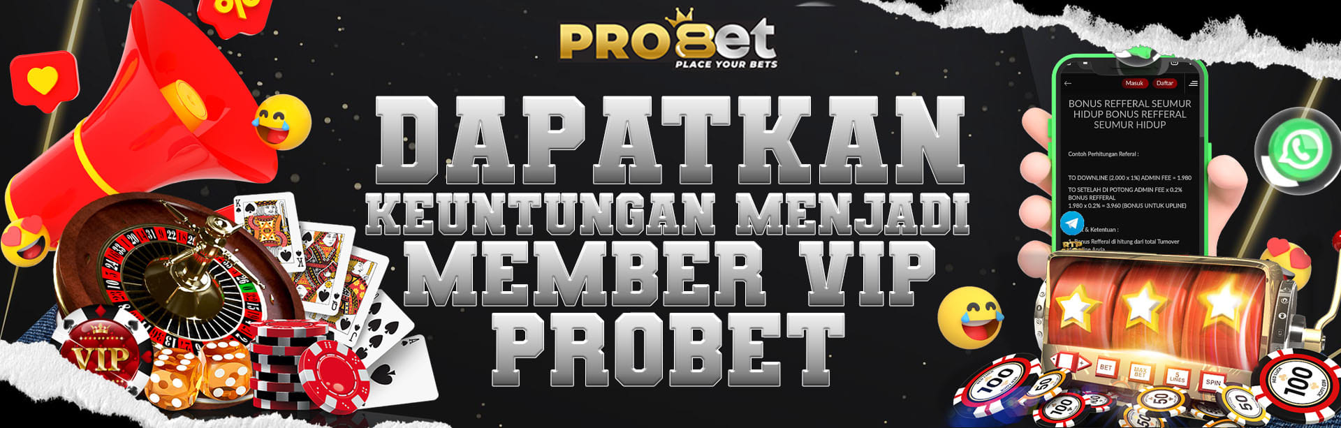 BONUS ROLLINGAN & CASHBACK MEMBER VIP PRO8ET