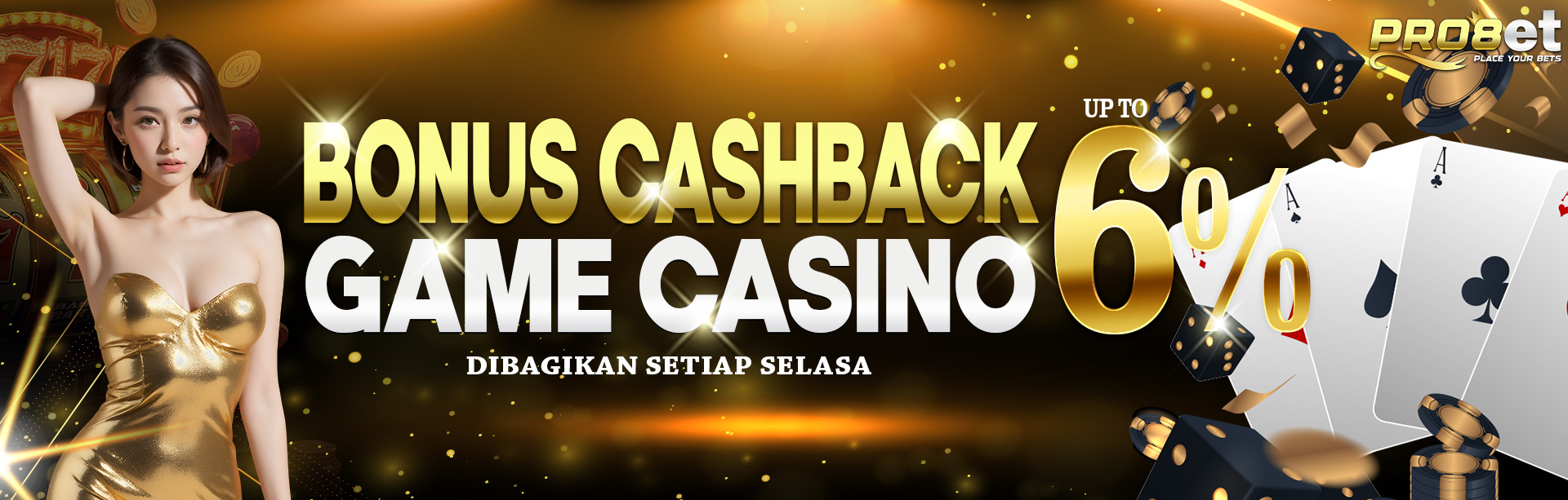 BONUS CASHBACK CASINO 6%