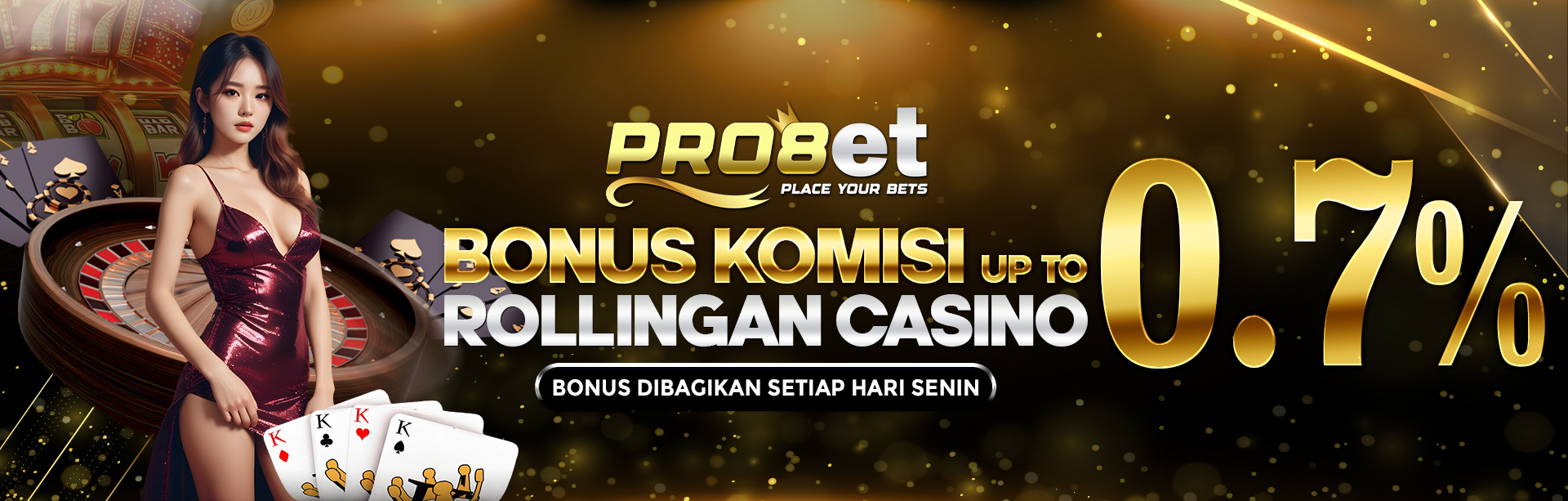 BONUS COMMISION ROLINGAN CASINO 0.7%
