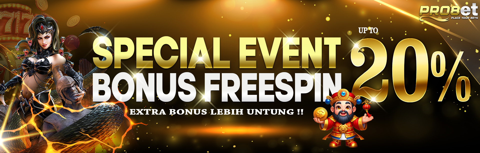 PRO8ET BONUS FREESPIN 20%	