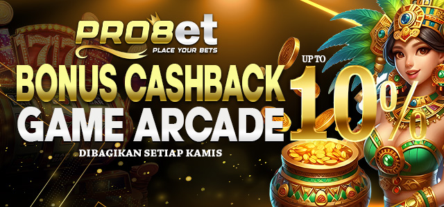 BONUS CASHBACK ARCADE 10%