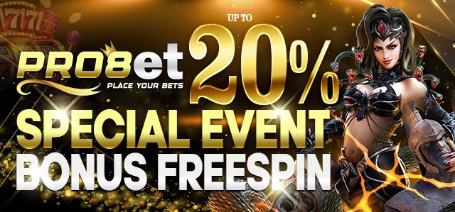 PRO8ET BONUS FREESPIN 20%	