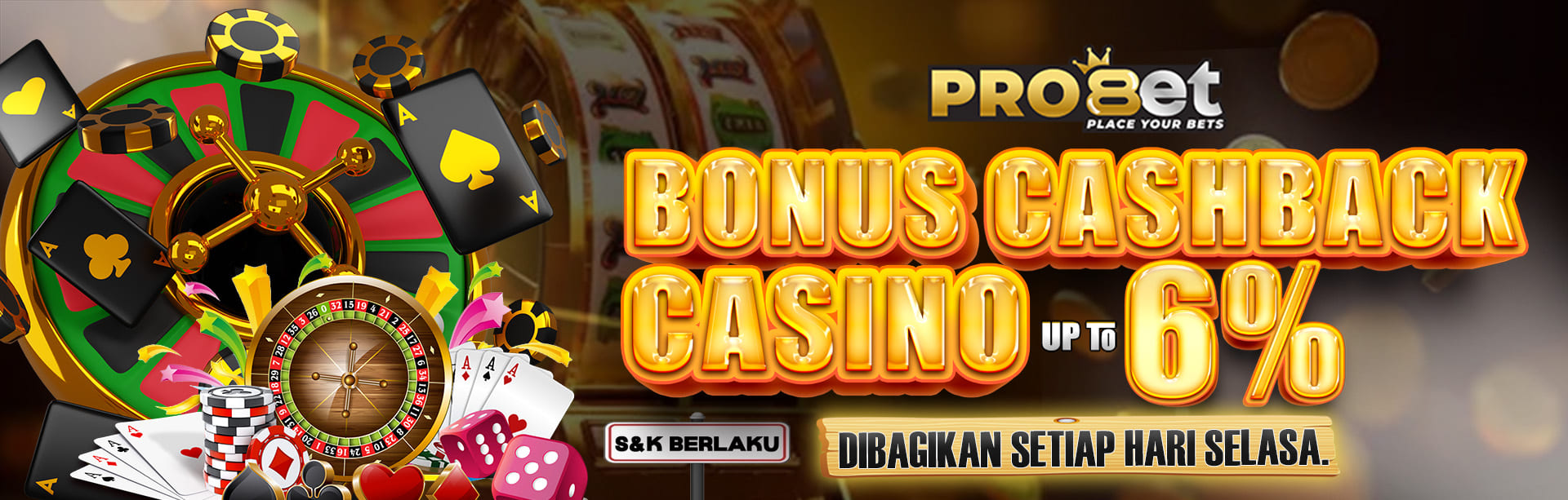 BONUS CASHBACK CASINO 6%