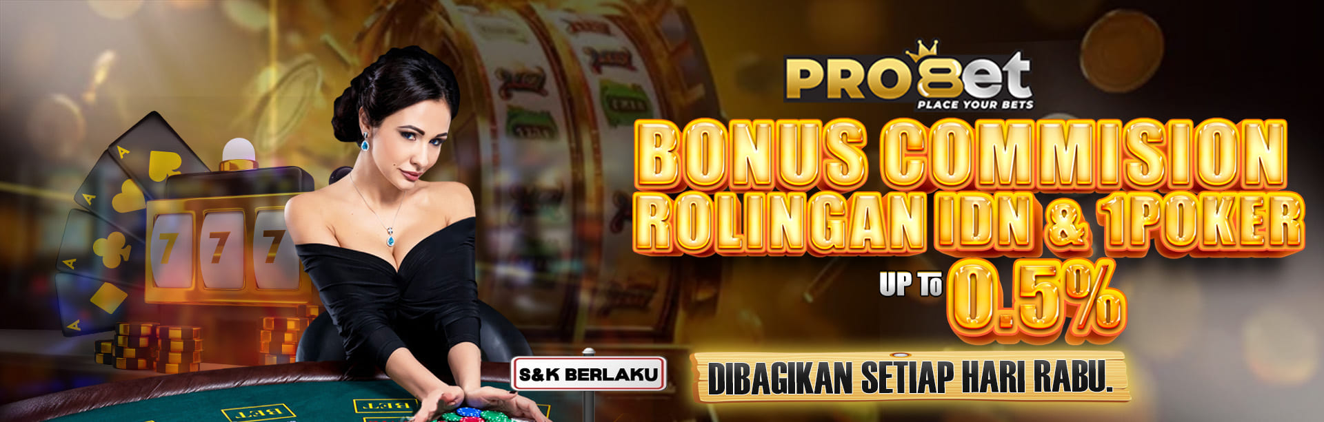 BONUS COMMISION ROLINGAN IDN & 1POKER 0.5%